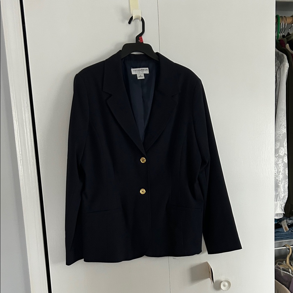 Sag Harbor Navy Blazer with Gold Buttons